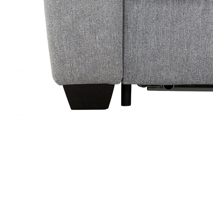 Luca 78 in. Fabric Euro Sofa Bed with Memory Foam Mattress - Grey