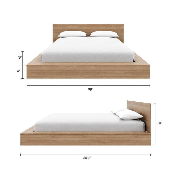Kanso Low Platform Bed Set King Bed