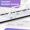 Costway 61 Key Keyboard Piano for Beginners,Electric Portable Digital Piano with Music Stand White