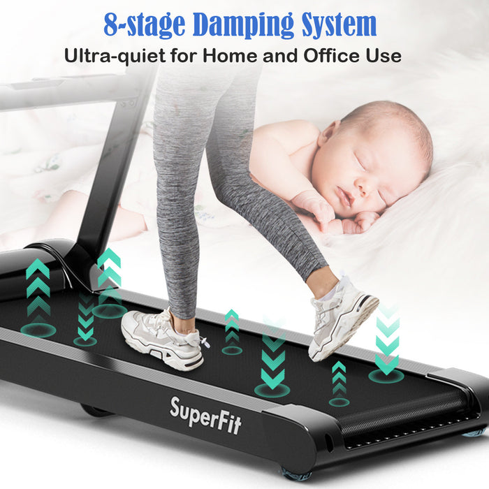 Superfit 2.25hp Folding Treadmill Running Machine W/app Heart Rate