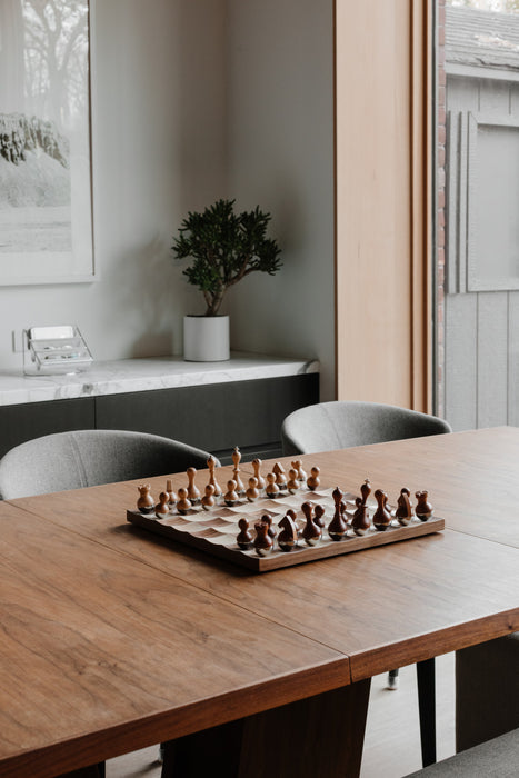 Umbra Walnut Wood Wobble Chess Set