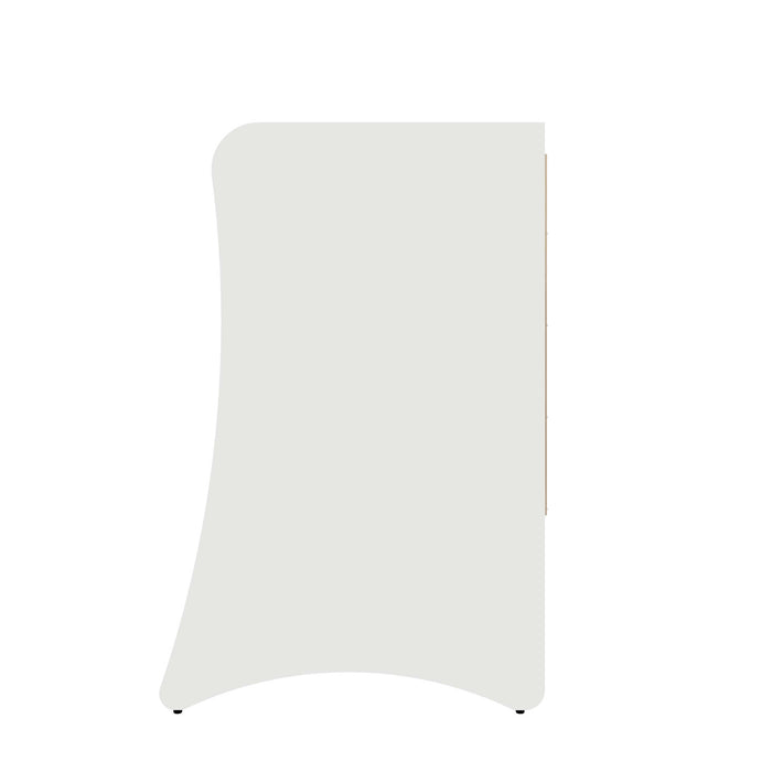 Coney Mid-Century Modern 28\" Nightstand in White (3-Drawer) - Set of 2