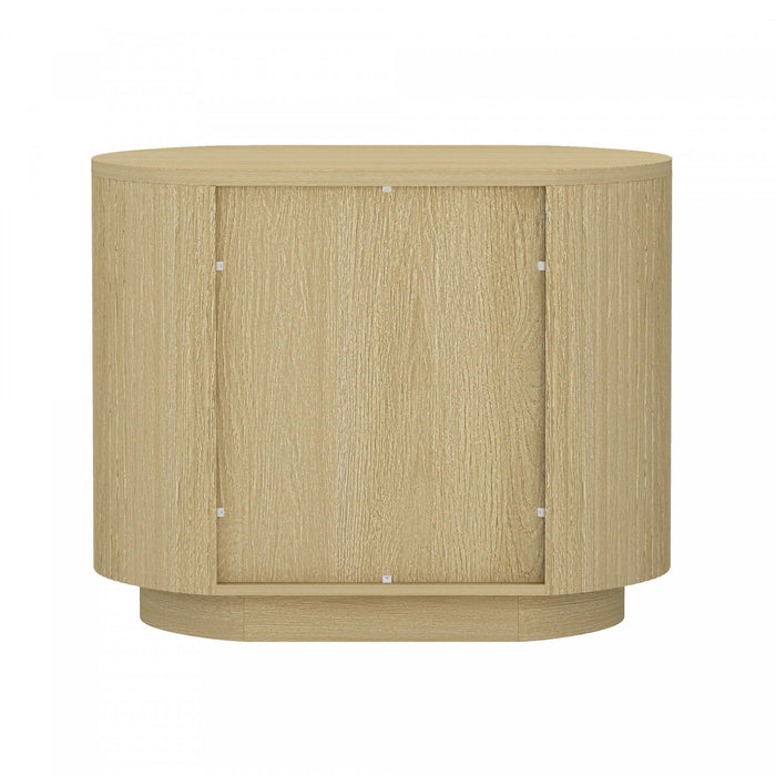 Olivia Modern 27\" Nightstand in Natural Oak (2-Drawer)