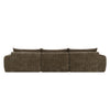 Cloud 116 Inch Modular Sectional Sofa with Ottoman and Legless Design, Brown | Cloud Canape Sectionnel Modulaire 116 po avec Ottoman et Design Sans Pieds, Brun