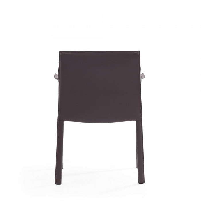 Paris Modern Vegan Leather Side Chair in Gray - Set of 2