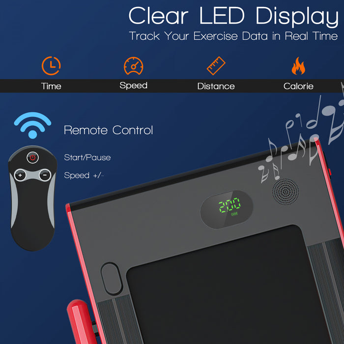 Superfit 2.25hp 2 In 1 Folding Under Desk Treadmill W/ Remote Control App