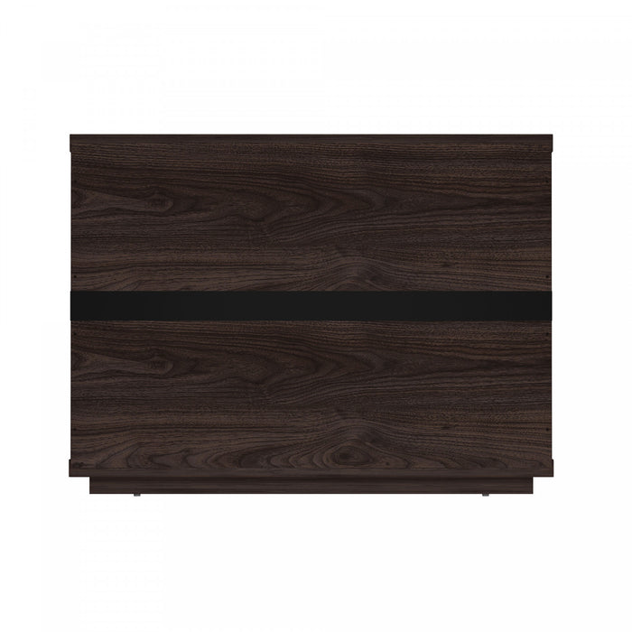Evelyn Modern 32\" Nightstand in Brown (1-Drawer) - Set of 2