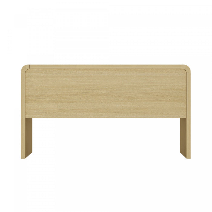 Grace Modern 54\" Office Desk in Natural Oak (2-Drawer)