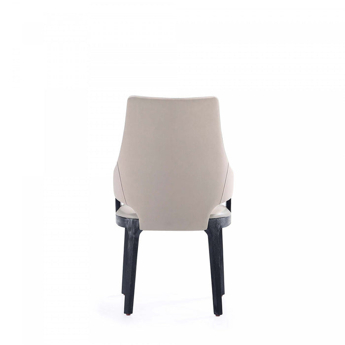 Kara Modern Wood Upholstered Dining Chair in Light Gray