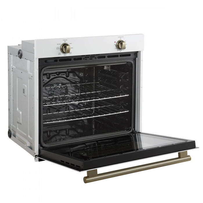 Forno Vomero 30\" Single Wall Oven in White, 5 cu.ft. Convection Oven - FBOEL1370-30WHT