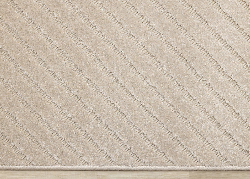 Oslo Beige Angled Striped Design Rug, 5'3\" x 7'7\" Indoor Area Rug