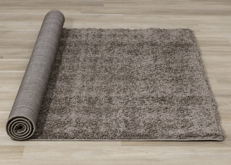 Brooklyn Dark Taupe Shag Area Rug - 5'3\" x 7'7\"