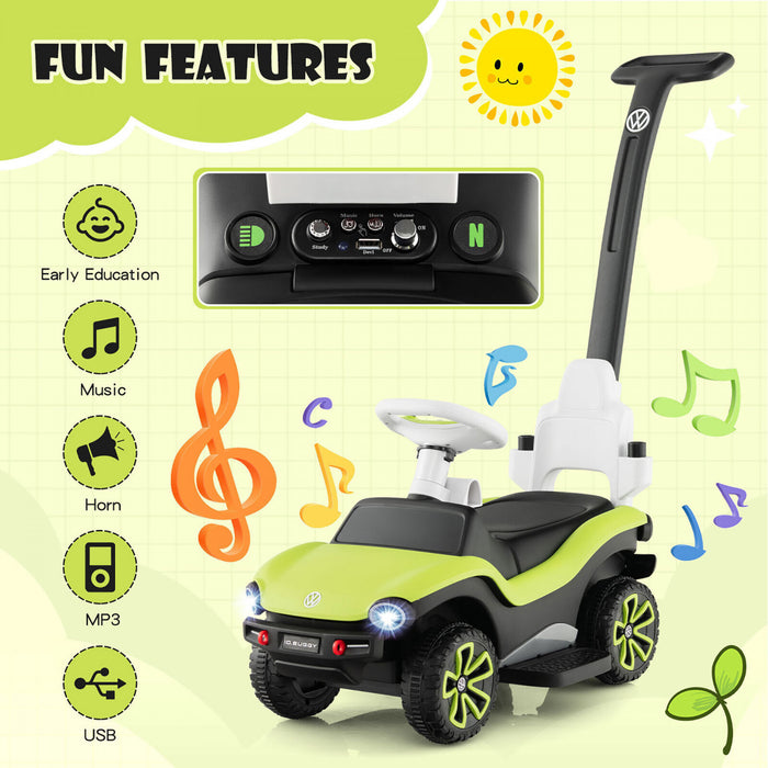3-in-1 Licensed Volkswagen Kids Ride On Push Car Sliding Car W/ Music & Light