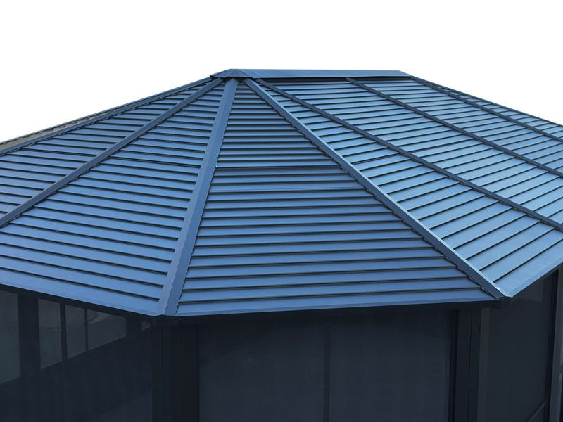 Florence Solarium 12x18 Metal Roof In Black