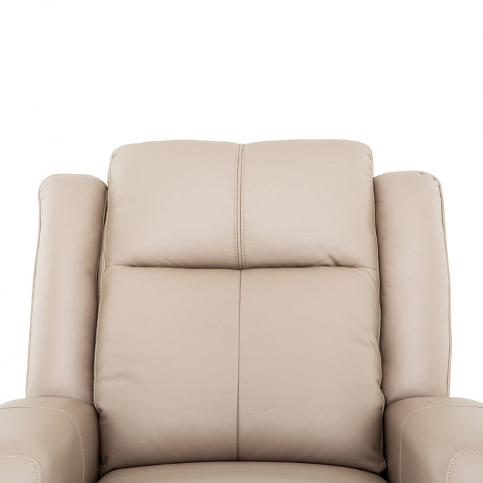 Hollis 37 in. Upholstered Rocker Recliner Chair - Taupe