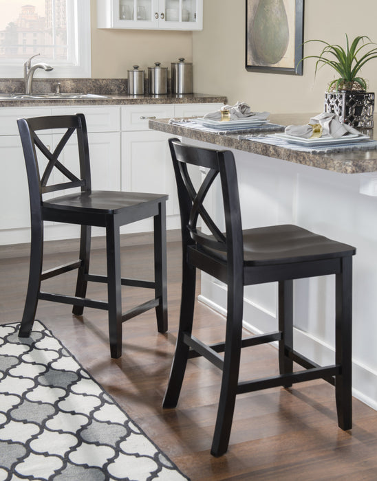 Torino X-Back Counter-Height Stool - Black