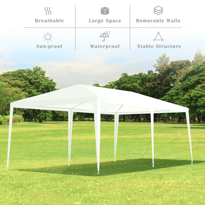 Costway Wedding Tent Canopy Party 10'x20' Heavy Duty Gazebo Cater Event W/ Side Walls