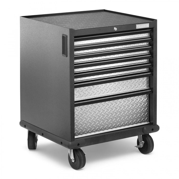 Gladiator Premier 7-Drawer Modular Tool Storage Cabinet - Silver Tread