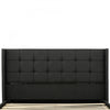 Wilder Grey Upholstered Wingback Platform Bed - Full | Lit plateforme a oreilles Wilder gris rembourre - Double