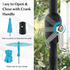 Costway 10Ft Outdoor Market Patio Table Umbrella Push Button Tilt Crank Lift Blue