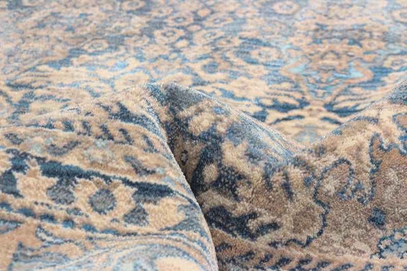 Ariana Traditional 5'0\" x 5'0\" Area Rug in Blue Indoor Area Rug