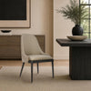 Drew Contemporary Wood Upholstered Side Chair in Taupe - Set of 2 | Chaise laterale contemporaine Drew en bois et tissu taupe - Lot de 2