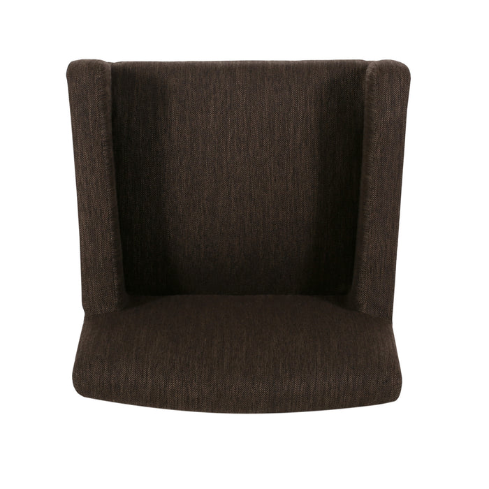 Gabrielle 26\" Seat Height Counter Stool With Upholstered Fabric And Solid Wood Legs,brown