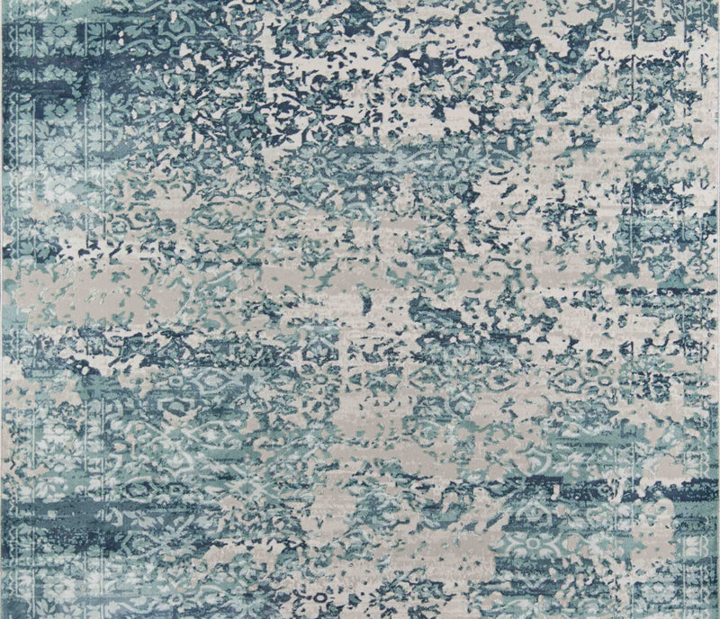 Delphine Traditional 9'3\" x 12'6\" Area Rug in Blue Indoor Area Rug