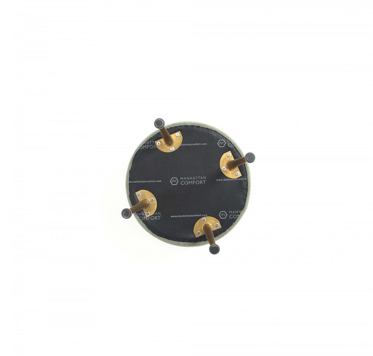 Bailey Mid-Century Modern Upholstered Accent Ottoman in Sage Green