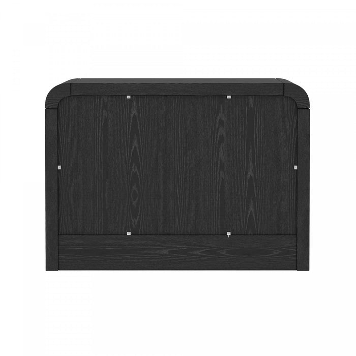 Grace Modern 28\" Nightstand in Black (2-Drawer) - Set of 2