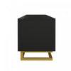 Aspect 63 Inch TV Stand with Textured Doors and Gold Legs, Black | Aspect Meuble TV 63 po avec Portes Texturees et Pieds Dores, Noir
