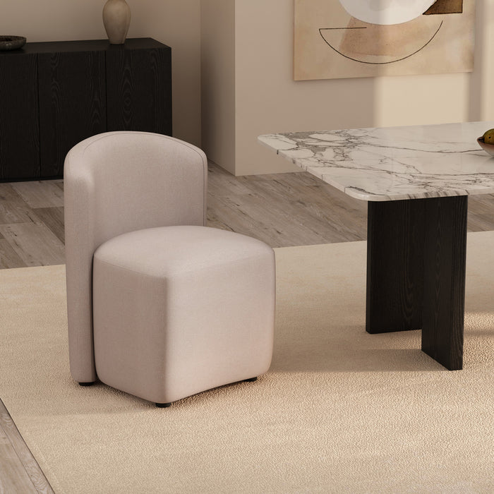 Hearth Contemporary Modern Upholstered Side Chair in Barley