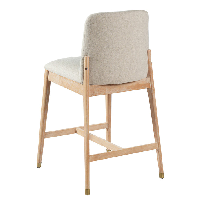 Clara Rubber Wood Bar Stool Set of 2,Natural