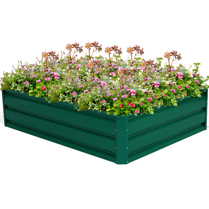 Costway 47\"x35.5\" Patio Raised Garden Bed Vegetable Flower Plant Dark Green New