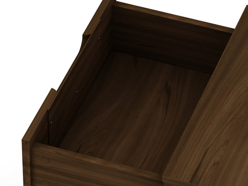 Rockefeller Mid-Century Modern 20\" Nightstand in Chestnut Brown (2-Drawer) - Set of 2