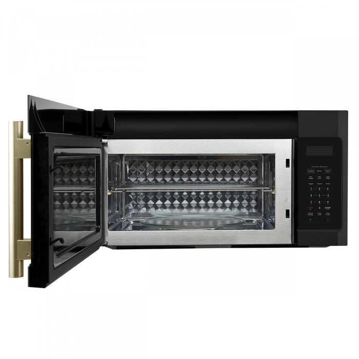 Forno Fornace 30-Inch Over the Range Convection Microwave, Black, 1.5 cu.ft -FOTR3038-30BLK