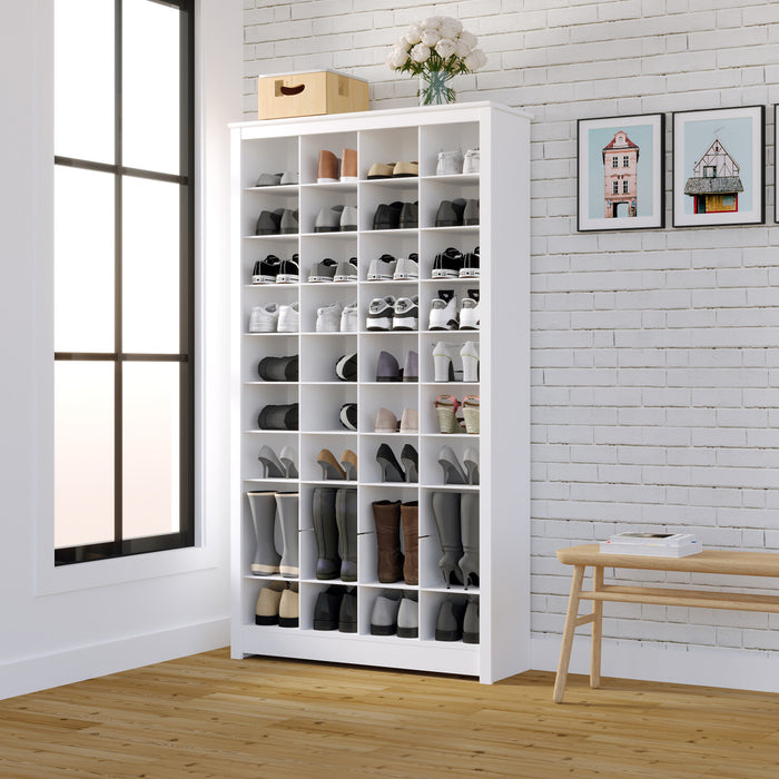 Prepac 40 Pair Shoe Storage Rack - White