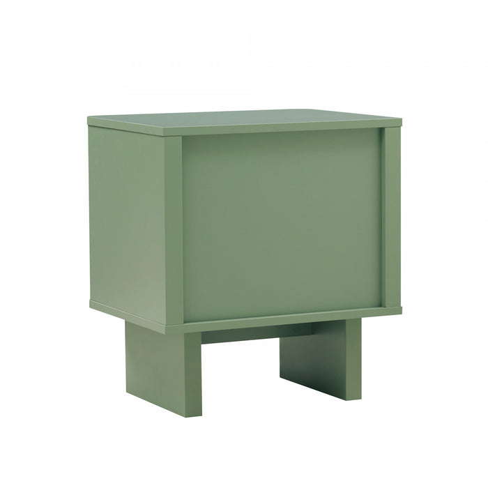 Ella Modern 20\" Nightstand in Sage Green (1-Drawer) - Set of 2