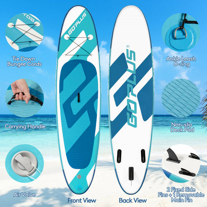 Goplus 10ft Inflatable Stand Up Paddle Board 6'' Thick W/ Aluminum Paddle Leash Backpack