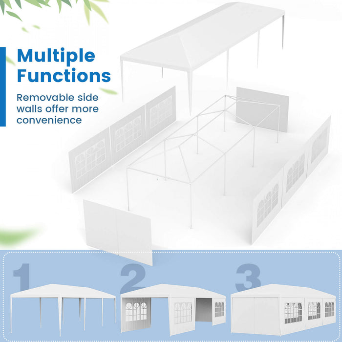 Costway 10'x30' Heavy Duty Gazebo Canopy Outdoor Party Wedding Tent