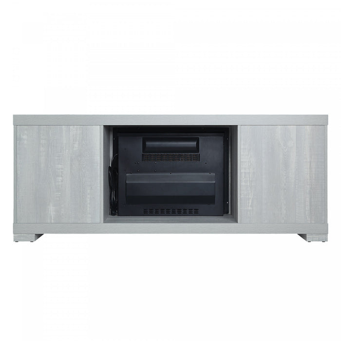 Richmond Industrial Traditional 2-Piece Electric Fireplace in Black and Gray