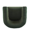 Vela Modern Velvet Swivel Club Chair with Tub Design, Black, Olive Green | Vela Fauteuil Club Moderne en Velours Pivotant a Coque, Noir, Vert Olive