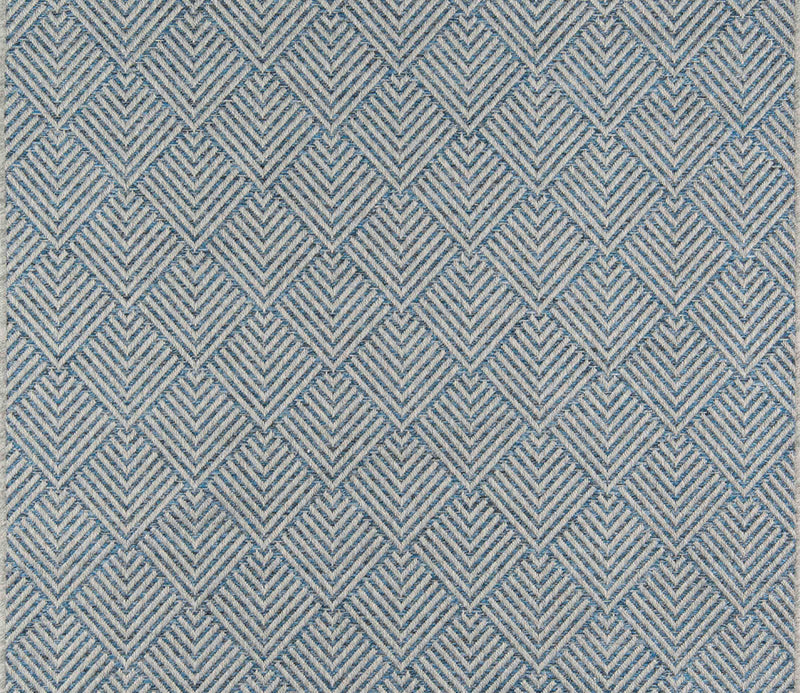 Laura Contemporary 2'0\" x 10'0\" Runner Rug in Blue Indoor Area Rug