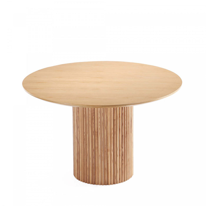 Hathaway and Jardin Modern Industry Chic 7-Piece Dining Set in Oatmeal and Natural Dining Room Set