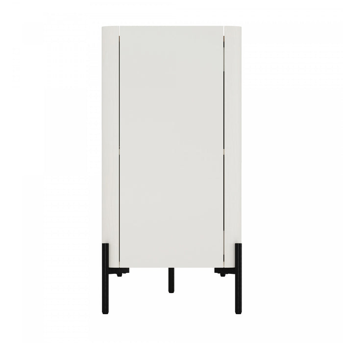 Abbey Modern 67\" Sideboard in Maple and Off White