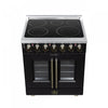 Forno Massimo 30 Inch French Door Electric range, 5 radiant burners, 4.32 cu.ft., Black - FFSEL6955-30BLK Electric Range | Cuisiniere electrique Massimo de 30 po a portes francaises, 5 foyers, 4,32 pi³, noir – FFSEL6955-30BLK