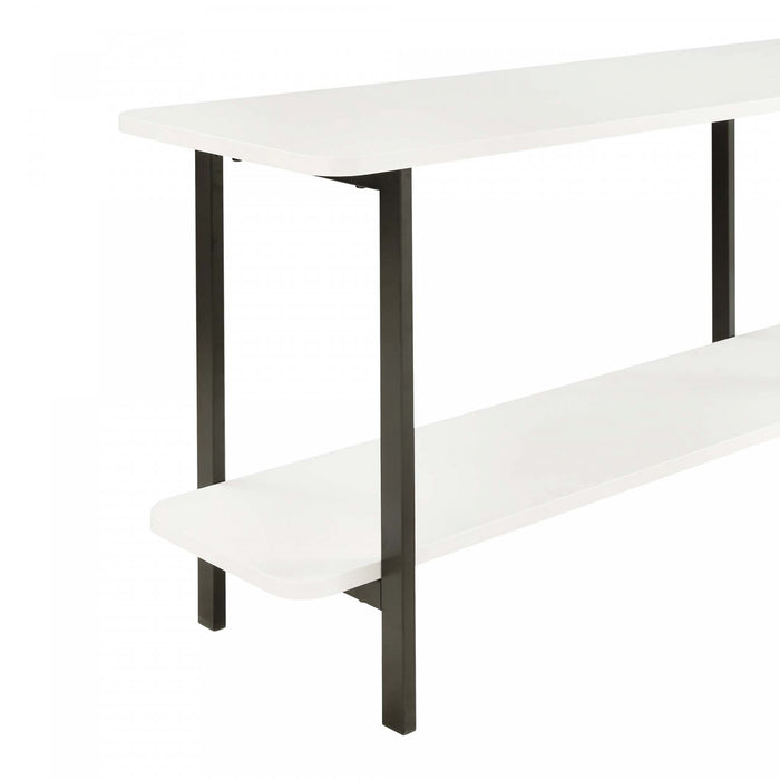 Celine Contemporary Modern 71\" Console Table in White (2-Shelf)