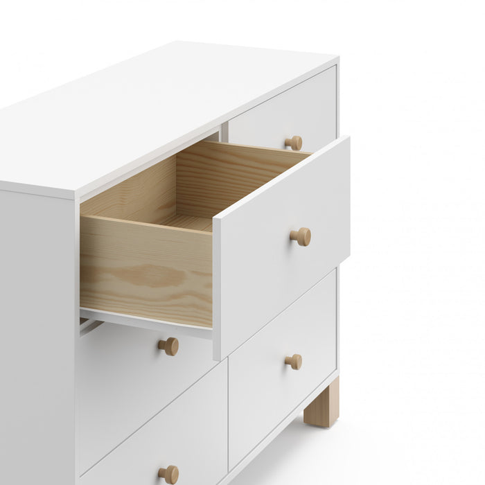 Storkcraft California 6 Drawer Dresser - White/Driftwood