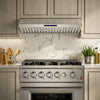 Forno Palazzo 60-Inch Wall Mounted Range Hood, Stainless Steel, Heavy Duty Baffle Filters- FRHWM5030-60 | Hotte murale Palazzo de 48 po en acier inoxydable, filtres a chicanes robustes-FRHWM5030-60