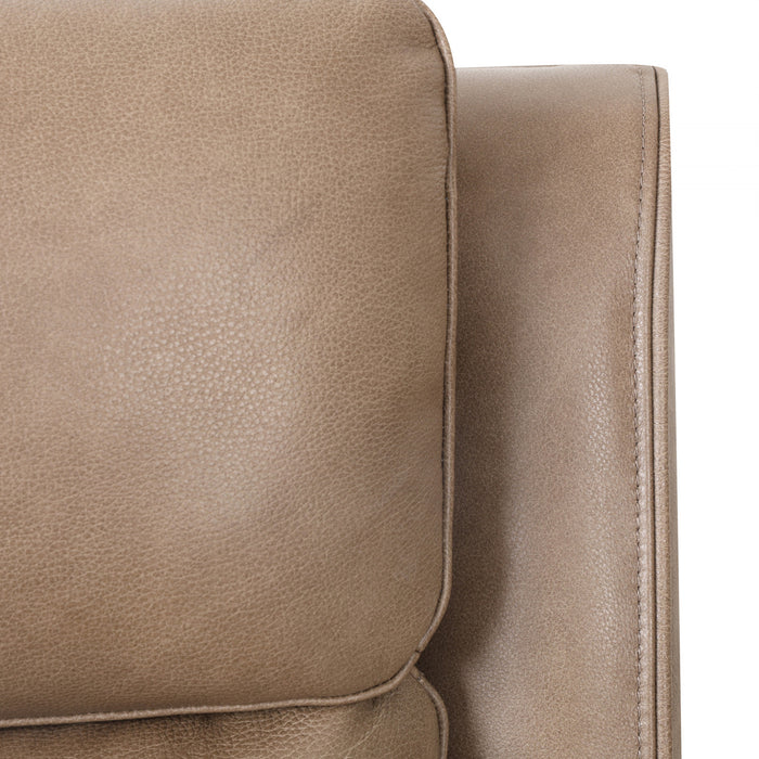 Marlow 37 in. Leather Match Power Glider Recliner with USB/USB-C - Taupe